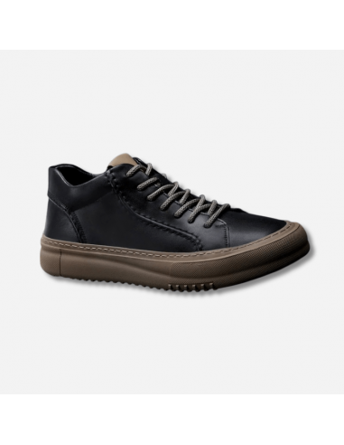 BASKETS HOMME CUIR NOIR pas cher chine