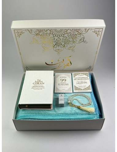 COFFRET RANIA TURQUOISE en linge