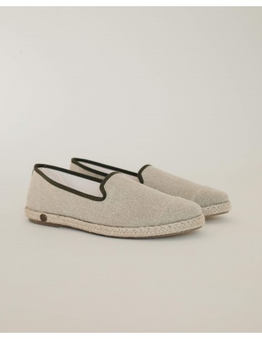 Espadrille homme lin, beige naturel la colonne vertébrale