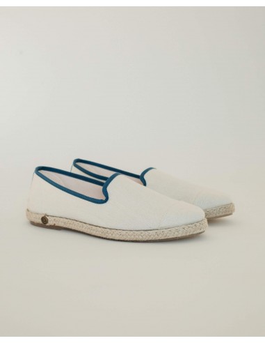 Espadrille homme lin, blanc bleu Les magasins à Paris