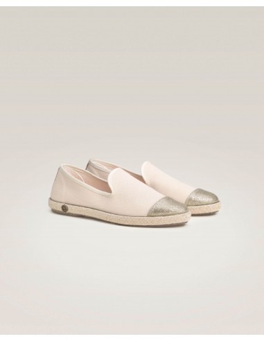 Espadrille femme coton, beige doré Véritable concentré