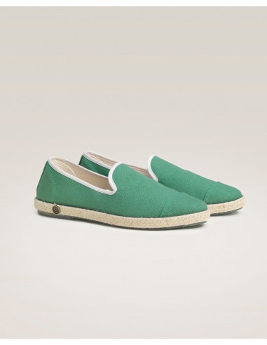 Espadrille femme coton, vert 2023