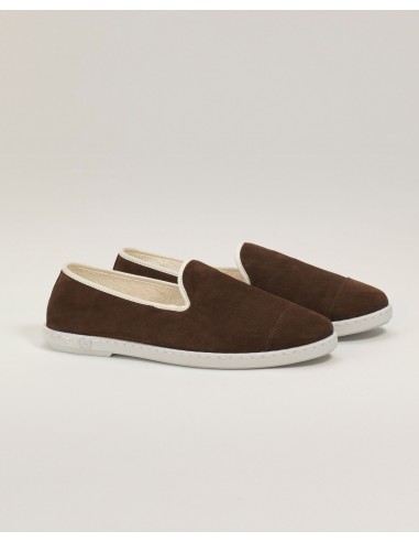 Chausson homme cuir, mocha de technologie