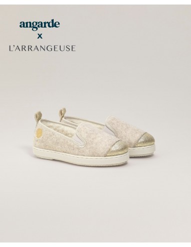 Chausson enfant collab' x l'Arrangeuse, beige doré En savoir plus