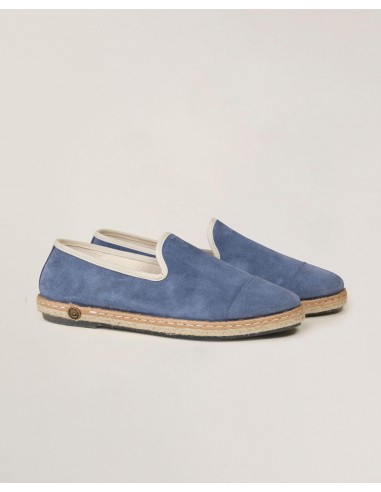 Espadrille femme cuir, bleu vous aussi creer 