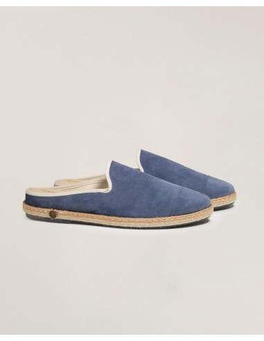 Mule d'été homme cuir, bleu Venez acheter