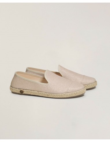 Espadrille femme lurex, beige plus qu'un jeu 