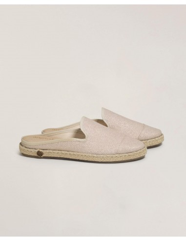 Mule femme lurex, beige france