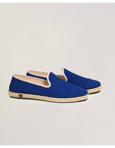 Espadrille homme coton, bleu roi pas cher 