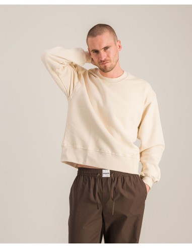 Sweatshirt homme coton bio, beige pas cher