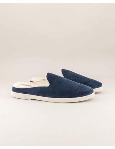 Mule femme cuir, bleu jean ou a consommer sur place