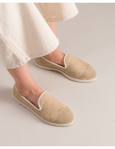 Chausson femme laine, sable lamé Comparez plus de prix