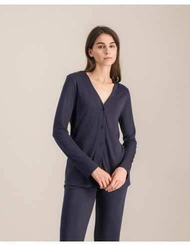 Chemisier pyjama femme, marine prix pour 