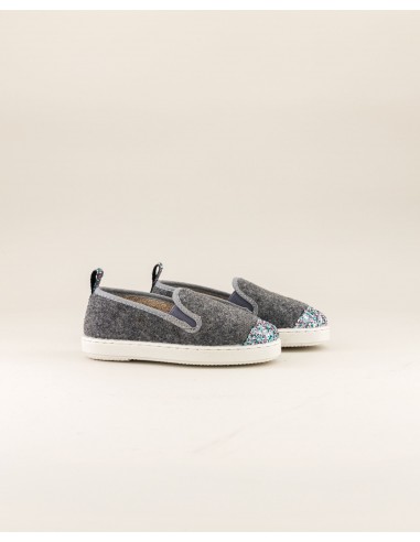 Children's wool slipper, gray glitter Vous souhaitez 