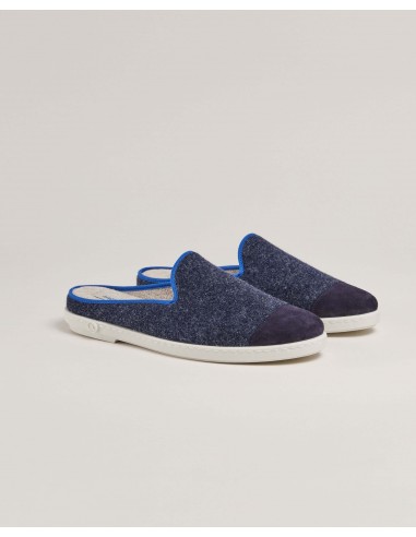 Men's wool mule, navy ocean Faites des économies