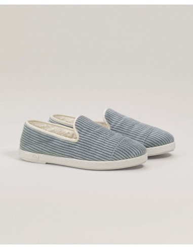 Women's velvet slipper, sky blue de l' environnement