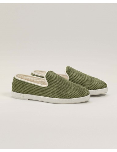 Women's velvet slipper, green 2 - 3 jours ouvrés.