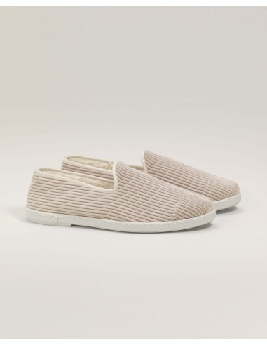 Men's velvet slipper, beige ouvre sa boutique