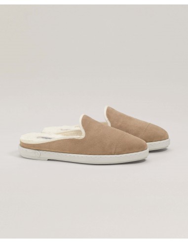 Women's leather mule, taupe acheter en ligne