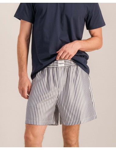 Men's Tencel pajama shorts, navy les ctes