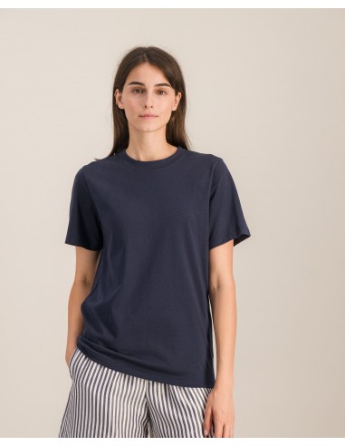 Women's organic cotton tee, navy En savoir plus