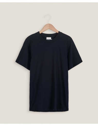 Men's organic cotton tee, navy de technologie