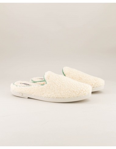 Men's wool sherpa mule, white sage pas cher 