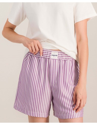 Women's Tencel pajama shorts, purple en stock