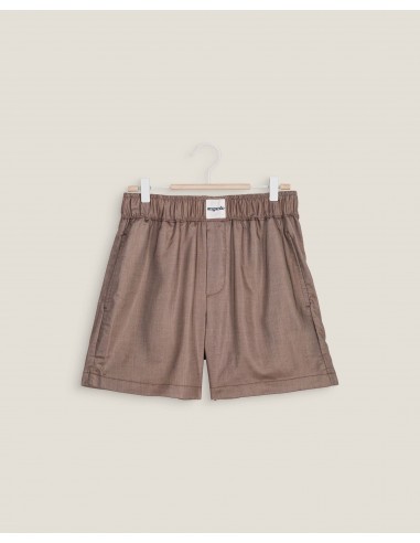 Men's Tencel pajama shorts, chocolate vous aussi creer 