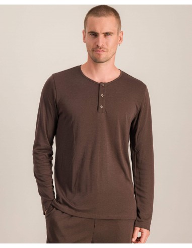 Men's Tencel shirt, chocolate pas chere